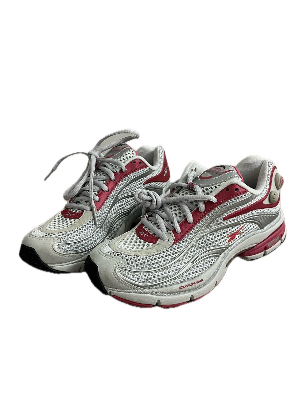 Reebok Vintage Women's Silver and Pink Mesh Athletic Sneakers in Box Size 6.5